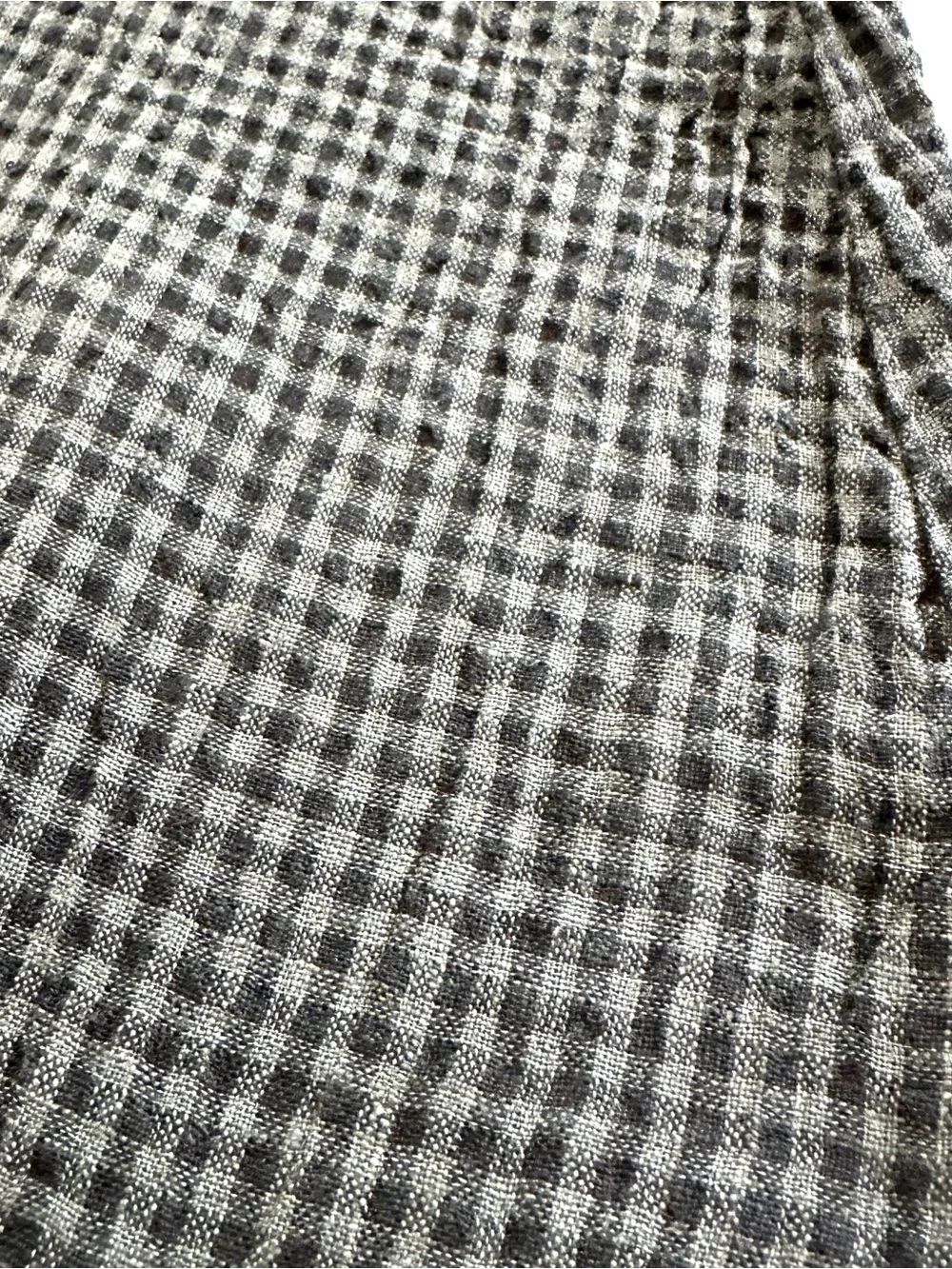 Eileen Fisher Gathered Organic Linen Maxi Skirt Black & Grey Check | XL | EUC - Picture 9 of 9
